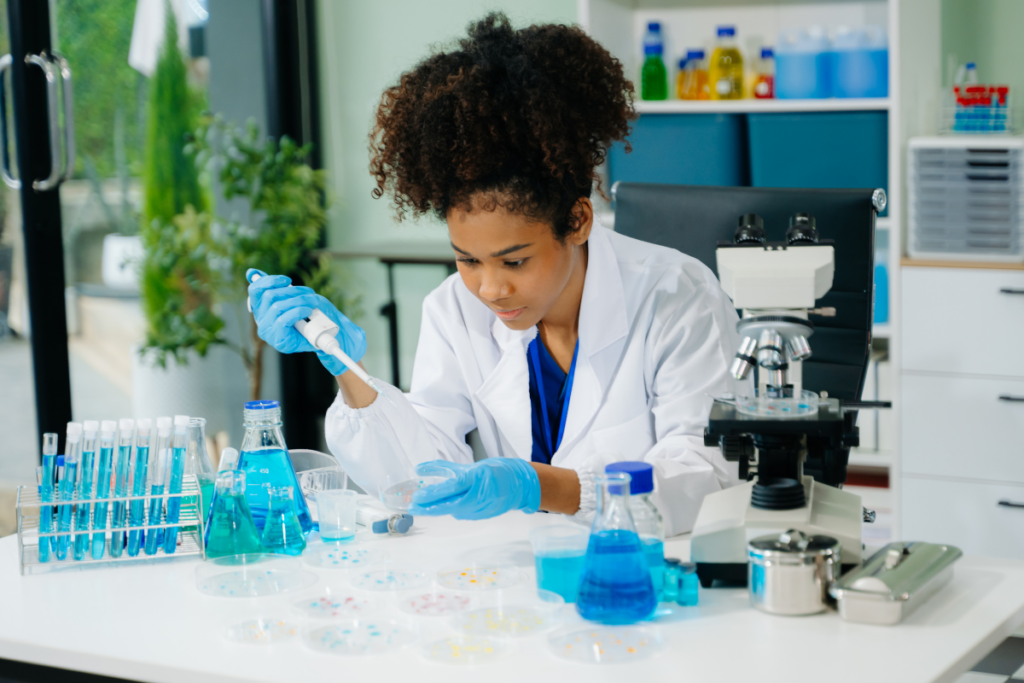 Principal Investigator in clinical research reviewing patient data at site